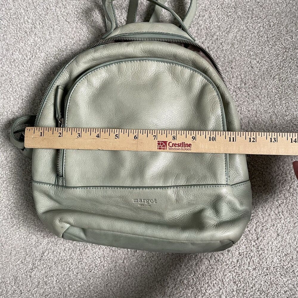 Margot Leather Backpack Purse Bag Green Women's One Size - Picture 8 of 9